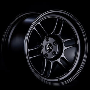 JNC021 | Matte Black | 17x9.5 | 5x100/5x114.3 | +15mm | CB: 73.1