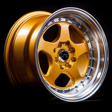 JNC010 | Gold Machined Lip | 17x8 | 4x100/4x114.3 | +30mm | CB: 73.1