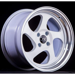 JNC034 | White Machined Lip | 17x8 | 5x114.3 | +30mm | CB: 73.1