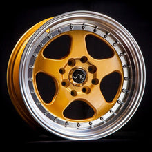 JNC010 | Gold Machined Lip | 19x9.5 | 5x114.3 | +25mm | CB: 73.1