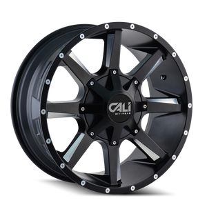 BUSTED 9100 | SATIN BLACK/MILLED SPOKES | 5x127/5x139.7 | 20X9 | 0mm