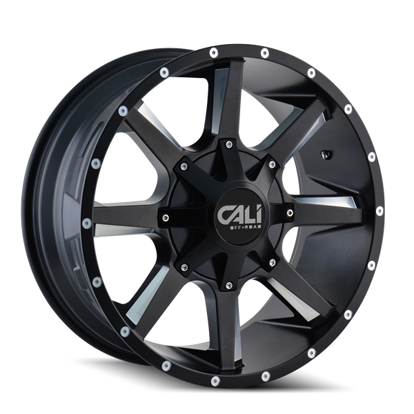 BUSTED 9100 | SATIN BLACK/MILLED SPOKES | 5x127/5x139.7 | 20X9 | 0mm