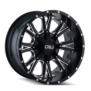 AMERICANA 9101 | SATIN BLACK/MILLED SPOKES | 6x135/6x139.7 | 20X12 | -44mm