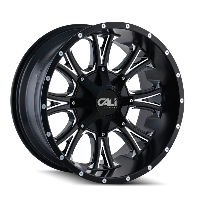 AMERICANA 9101 | SATIN BLACK/MILLED SPOKES | 6x135/6x139.7 | 20X12 | -44mm