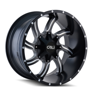 TWISTED 9102 | SATIN BLACK/MILLED SPOKES | 8x180 | 20X9 | +18mm