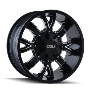 DIRTY 9104 | SATIN BLACK/MILLED SPOKES | 6x135/6x139.7 | 22X10 | -19mm