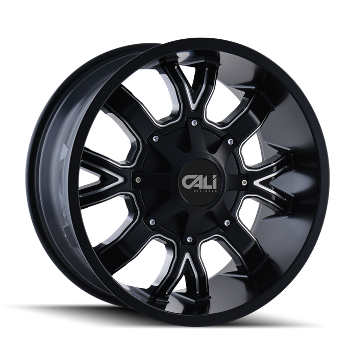 DIRTY 9104 | SATIN BLACK/MILLED SPOKES | 6x135/6x139.7 | 22X10 | -19mm