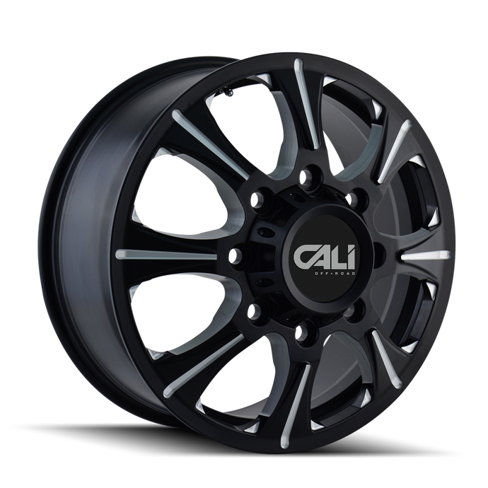 BRUTAL 9105 | FRONT BLACK/MILLED SPOKES | 8x170 | 20X8.25 | +127mm