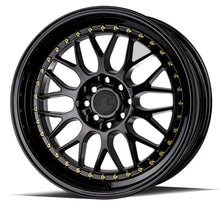 AH02 | Gloss Black ( Gold Rivet) | 17x8 | 4x100/114.3 | +35mm | CB73.1