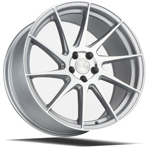 AH09 | Gloss Silver Machined Face | 18x8.5 (Driver Side) | 5x114.3 | +35mm | CB73.1