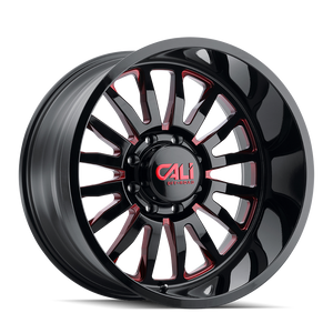 SUMMIT 9110 | GLOSS BLACK/RED MILLED SPOKES | 8x165.1 | 20X9 | 0mm