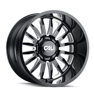 SUMMIT 9110 | GLOSS BLACK/MILLED SPOKES | 8x180 | 24X14 | -76mm