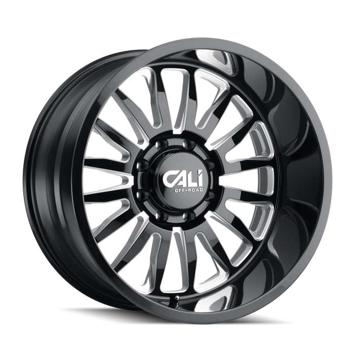 SUMMIT 9110 | GLOSS BLACK/MILLED SPOKES | 8x180 | 24X14 | -76mm