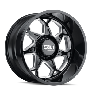 SEVENFOLD 9111 | GLOSS BLACK/MILLED SPOKES | 6x135 | 24X12 | -51mm