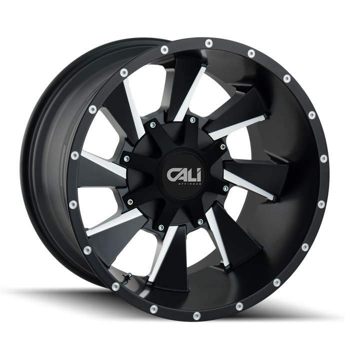 DISTORTED 9106 | SATIN BLACK/MILLED SPOKES | 8x165.1/8x170 | 20X9 | +18mm