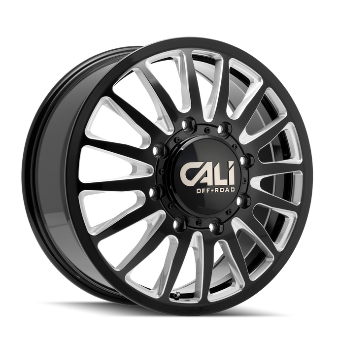 SUMMIT DUALLY 9110D | GLOSS BLACK/MILLED SPOKES | 8x170 | 20X8.25 | +115mm