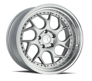 DS01 | Silver Machined Lip w/Chrome Rivets | 18x9.5 | 5x114.3 | +22mm | CB73.1