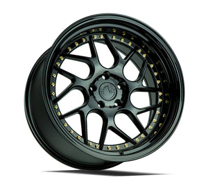 DS01 | Gloss Black W /Gold Rivets | 19x10.5 | 5x114.3 | +15mm | CB73.1