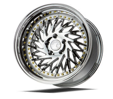 DS03 | Vacuum Chrome w/Gold Rivets | 18x10.5 (Driver Side) | 5x114.3 | +22mm | CB73.1