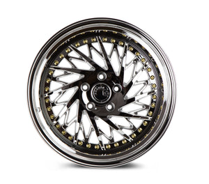 DS03 | Vacuum Chrome w/Gold Rivets | 18x10.5 (Driver Side) | 5x114.3 | +22mm | CB73.1