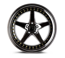 DS05 | Black Vacuum W /Gold Rivets | 18x10.5 | 5x114.3 | +22mm | CB73.1