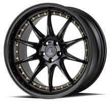 DS07 | Gloss Black W /Gold Rivets | 18x8.5 | 5x114.3 | +35mm | CB73.1