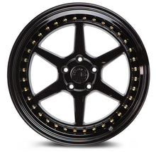 DS09 | Gloss Black W /Gold Rivets | 18x10.5 | 5x114.3 | +15mm | CB73.1