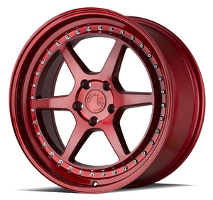 DS09 | Candy Red w/ (Chrome Rivets) | 18x8.5 | 5x100 | +35mm | CB73.1