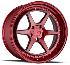 DS09 | Candy Red w/ (Chrome Rivets) | 19x9.5 | 5x114.3 | +22mm | CB73.1