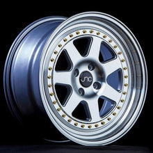 JNC048 | SILVER MACHINE FACE GOLD RIVETS | 16x8 | 4x100 | +25mm | CB: 73.1