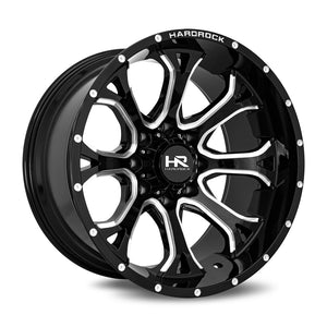 Hardrock | BloodShot Xposed | Gloss Black Milled | 22x12 | 5x127 | -51mm | CB73.1