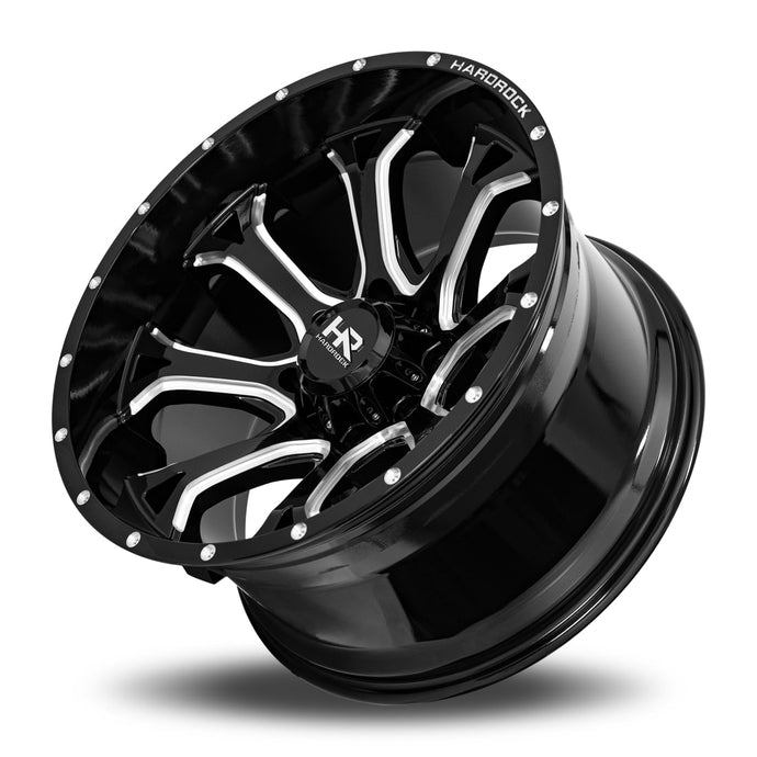 Hardrock | BloodShot Xposed | Gloss Black Milled | 22x12 | 5x127 | -51mm | CB73.1