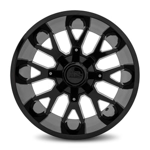 Hardrock | Affliction | Gloss Black | 20x12 | 8x180 | -44mm | CB124.3