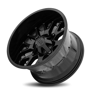 Hardrock | Affliction | Gloss Black | 20x12 | 8x180 | -44mm | CB124.3