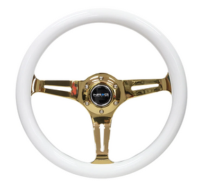 NRG 1.5" DEEP DISH WOOD GRAIN STEERING WHEEL