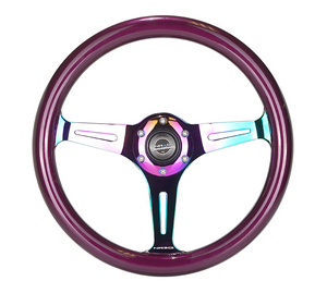 NRG 1.5" DEEP DISH WOOD GRAIN STEERING WHEEL