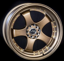 JNC017 | Matte Bronze w/ Gold Rivets | 18x8.5 | 5x100/5x114.3 | +25mm | CB: 73.1